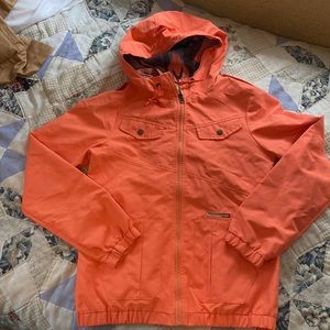 Volcom Scout Enemy Lines Pink Rain Coat Jacket Small / 10 Windbreaker